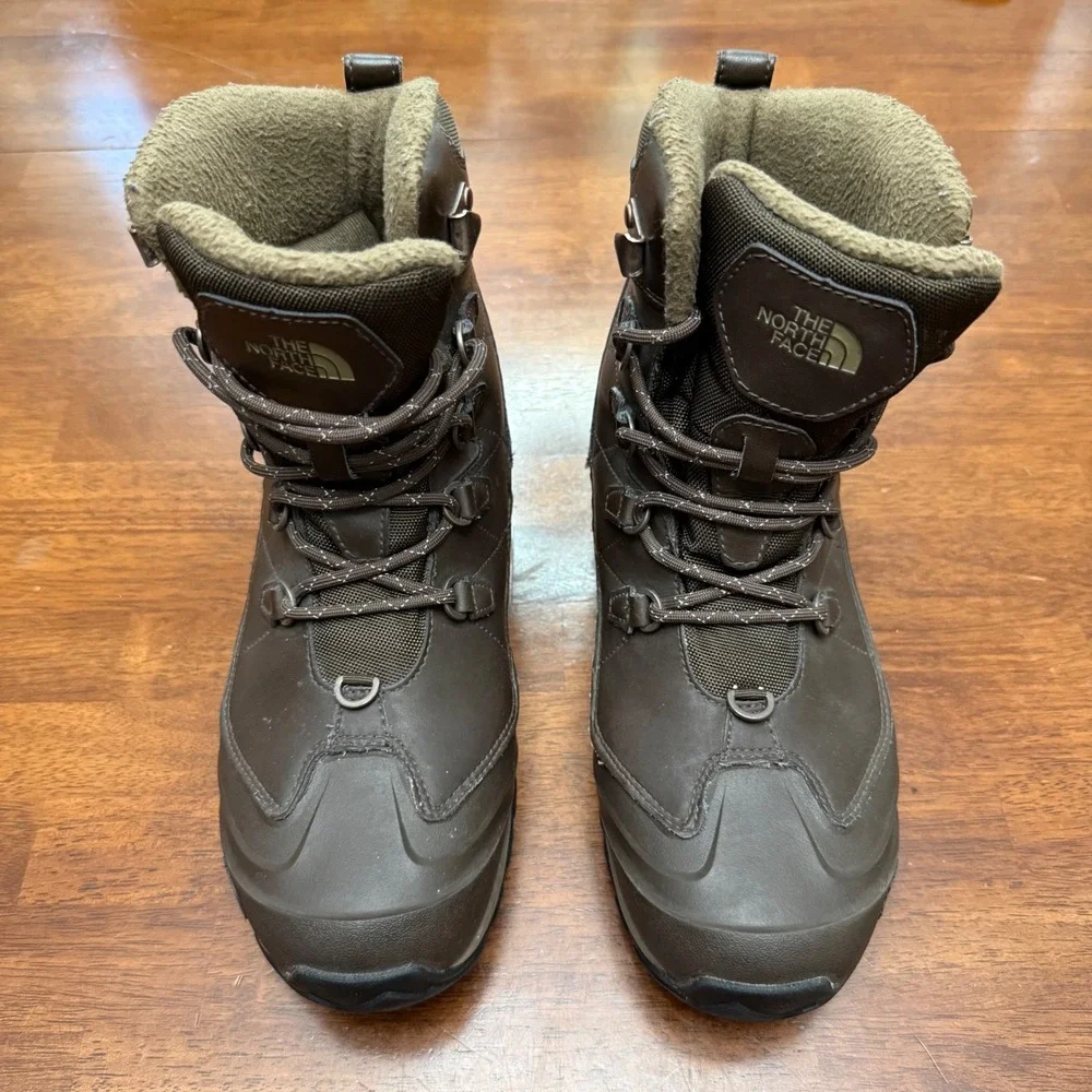 The North Face Chilkat Evo Boots Mens Size 8‎ Brown Waterproof Winter NF0A2T4V